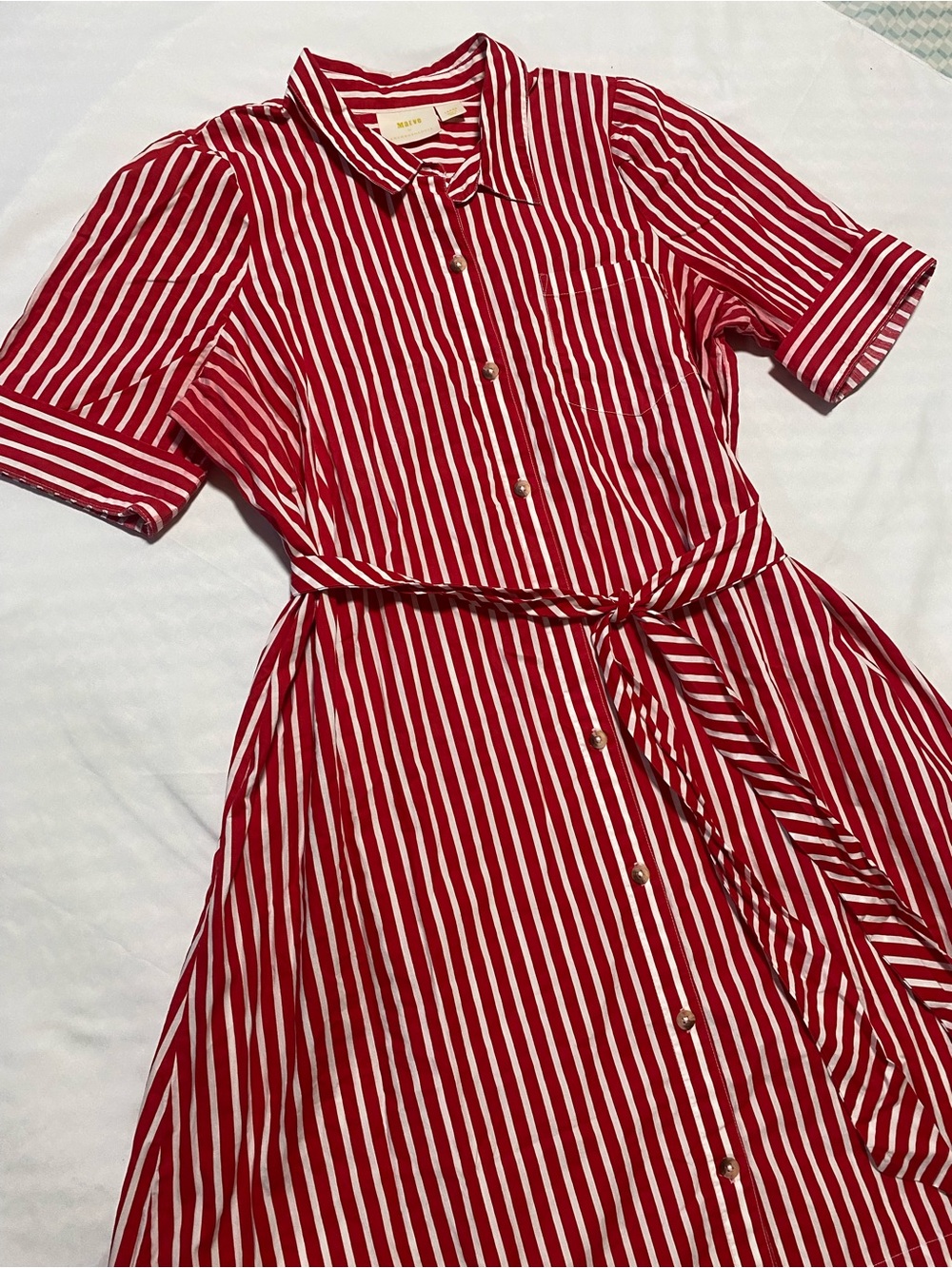 Maeve Anthropologie Kiana striped dress L - Picture 4 of 10